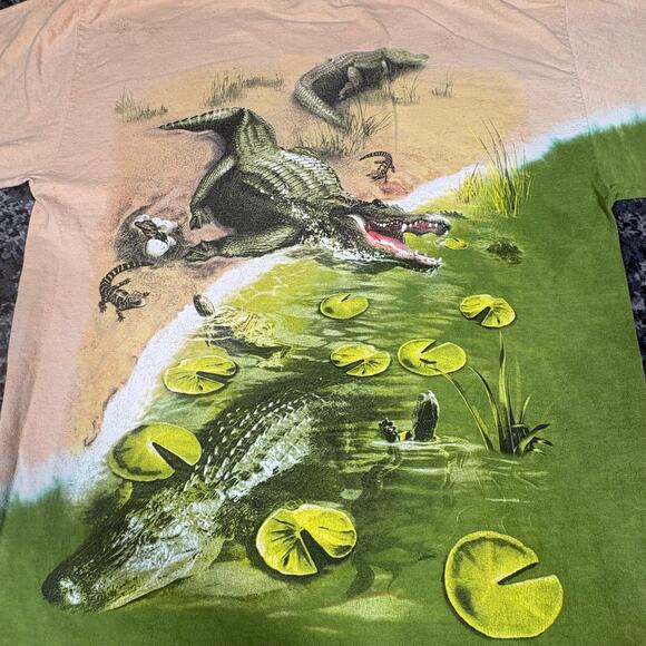 Vintage Alligator/Crocodile Wildlife Graphic T-Shirt Men’s M Swamp Animal Tee - Picture 4 of 8